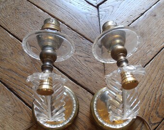 A pair of French vintage light sconces, 1950's