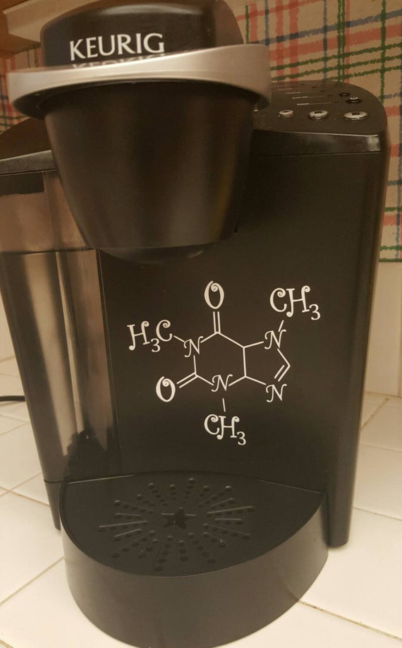 Decal vinyl sticker Caffine keurig decal keurig