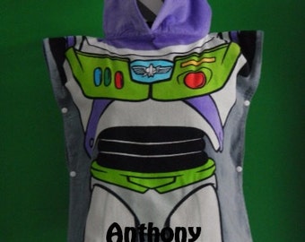 buzz lightyear hooded towel