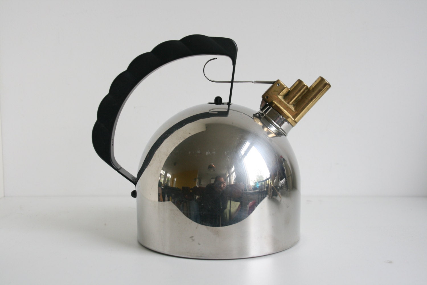 ALESSI melodic Kettle Richard Sapper Italy tea inox 9091