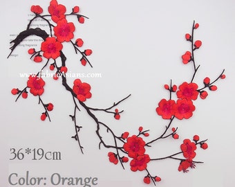 Blossom Applique. Cherry Blossom Decor. Flower Patch. Floral Applique. Sewing supplies. Embroidered Applique. LA100017