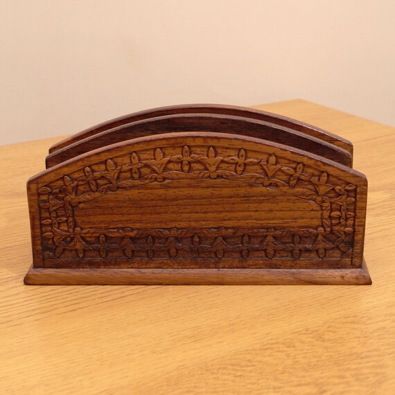 Wood envelope holder vintage