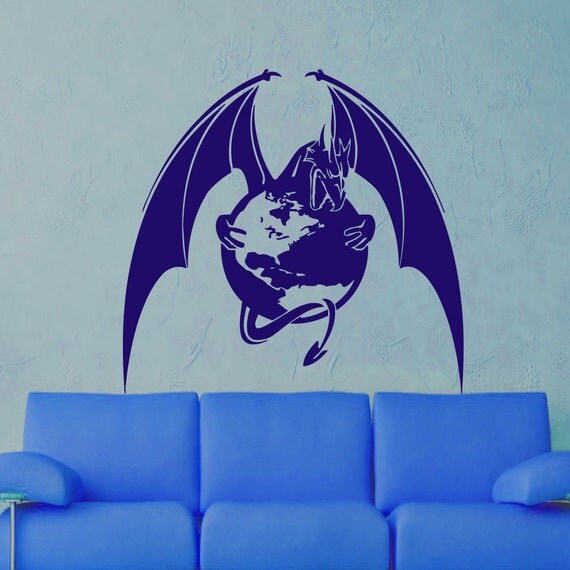 Wall Decals Dragon Decal Vinyl Sticker Window Bedroom by CozyDecal