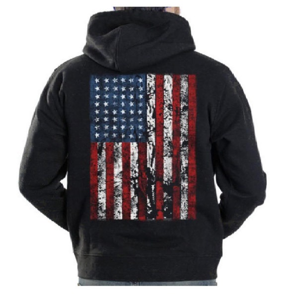 American Flag Mens Hooded Sweatshirt United States USA