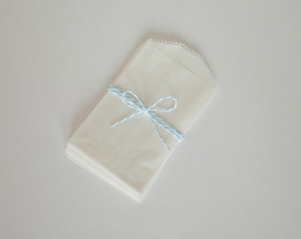 Small Glassine Bags // Small Flat Paper Bags (Set of 50)