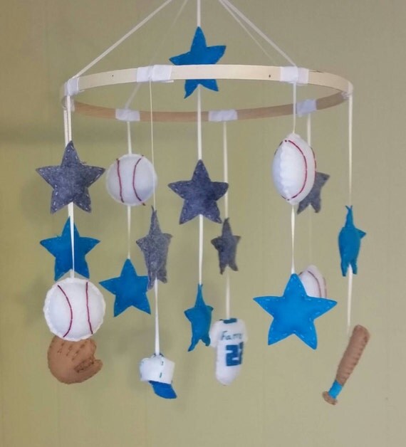 Champ Baseball Baby Mobile Personalized Sports by GraceAnnBaby