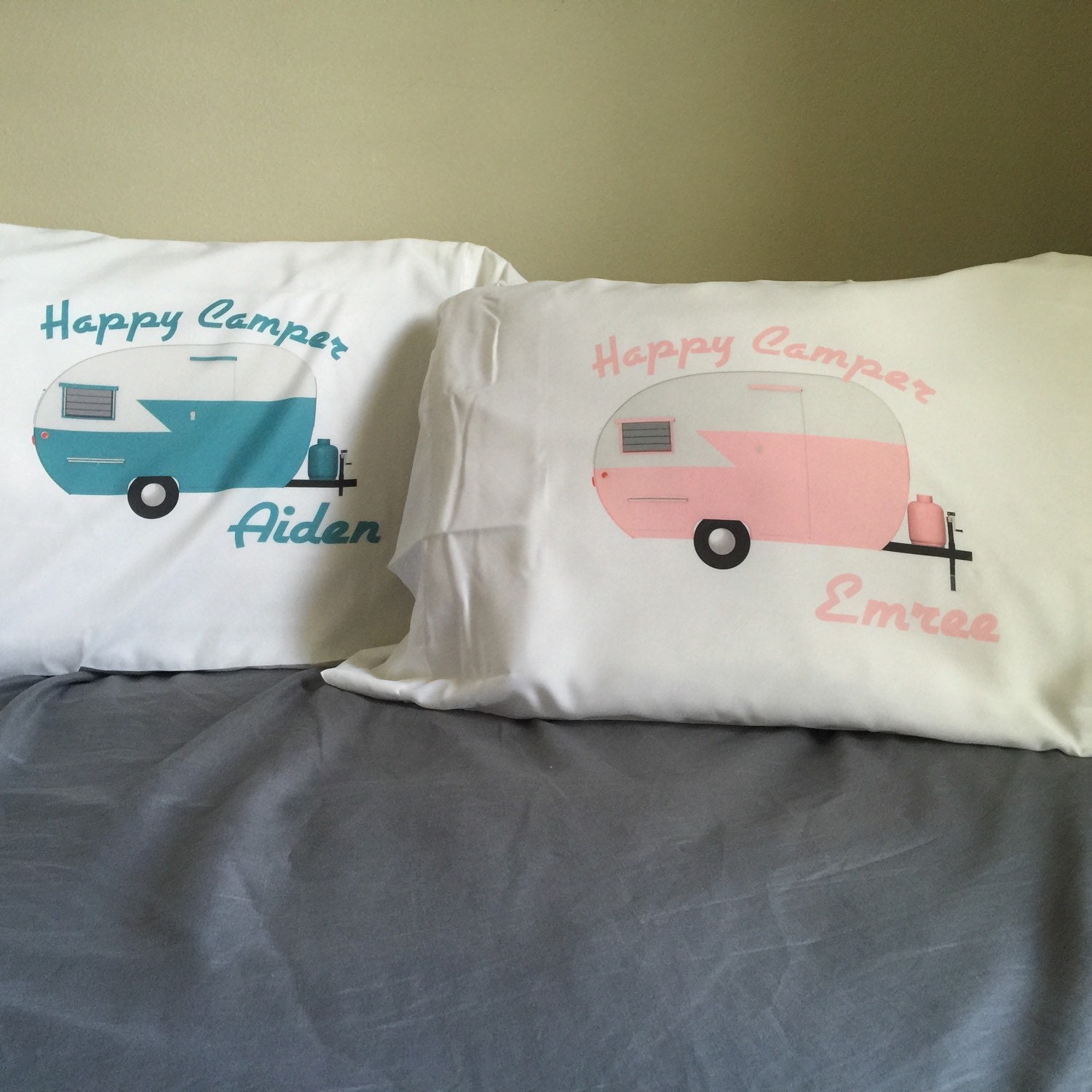 Camping Pillowcase Camping Pillow Retro Camper Pillowcase