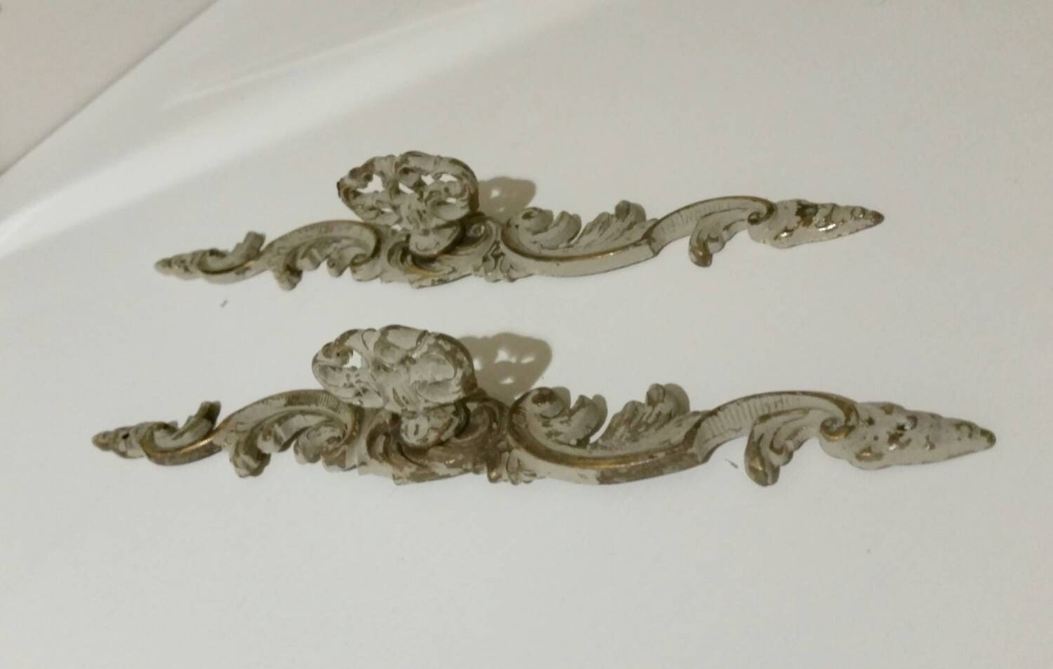 Rare French Provincial Cupboard Ornate Key Knob & Backplate Hutch China Bassett Dixie