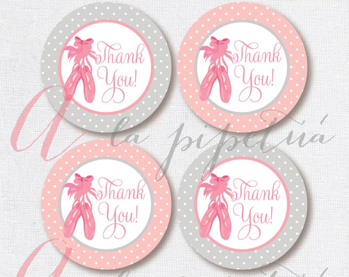 Thank You Favor Tags . Ballerina tags. Printable tag. Ballerina printables. Ballerina Thank you tag. INSTANT DOWNLOAD