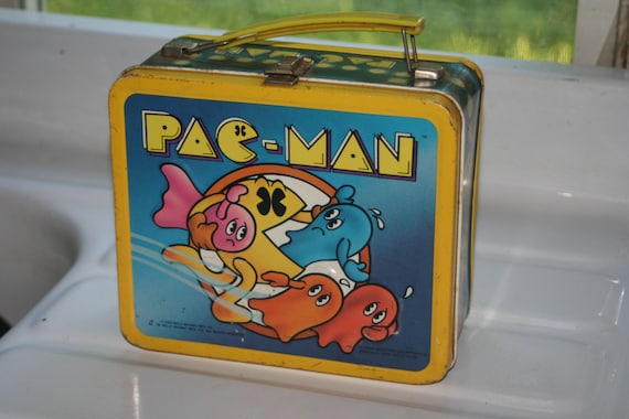 Vintage 1980 Pac Man Lunch Box With by Castawayacres on Etsy