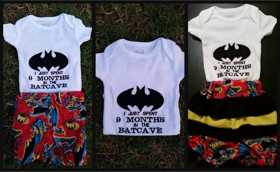 MADE TO ORDER: Baby girl and boy batcave by Catiesquiltcorner2