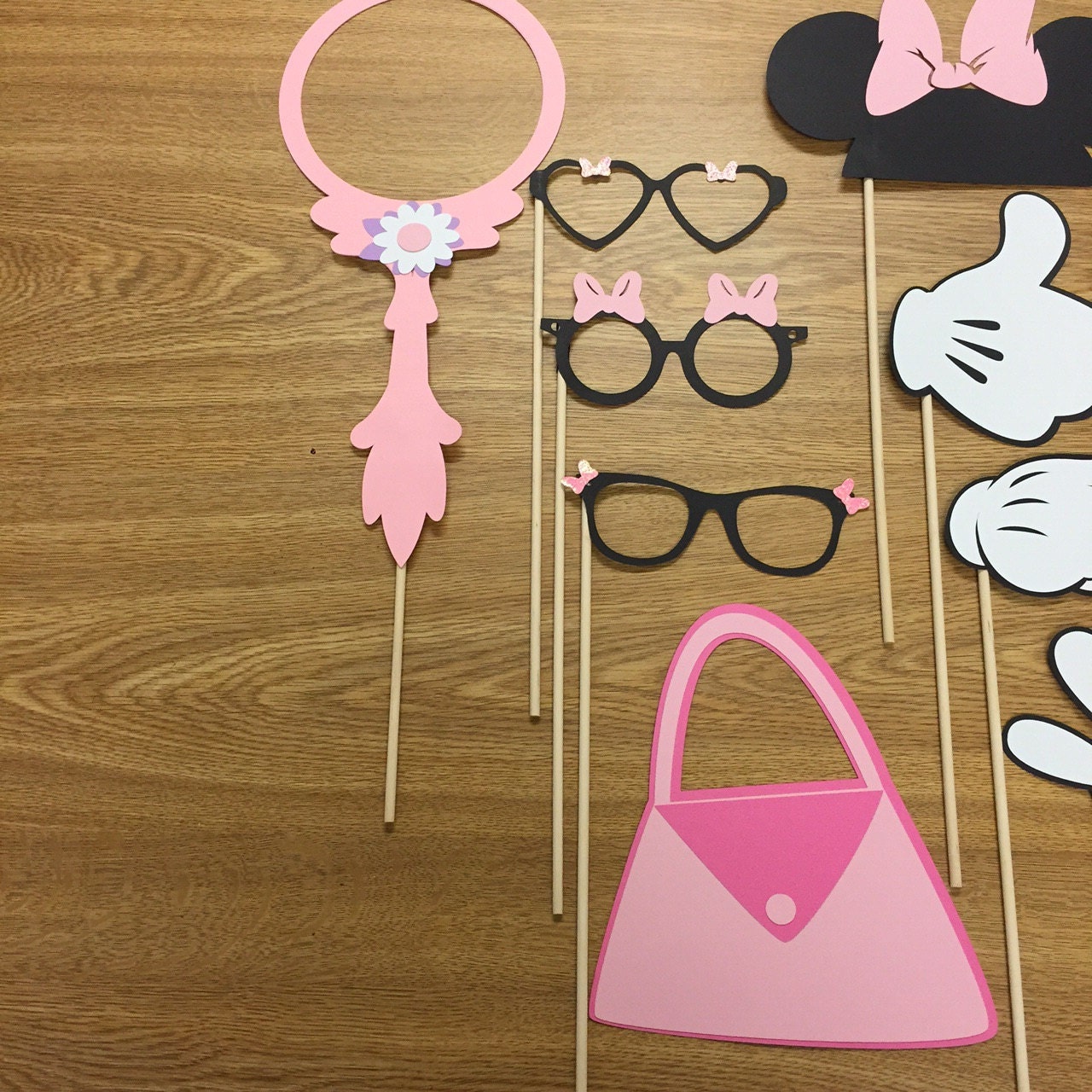 Minnie Mouse photo booth props Minnie Mouse birthday party