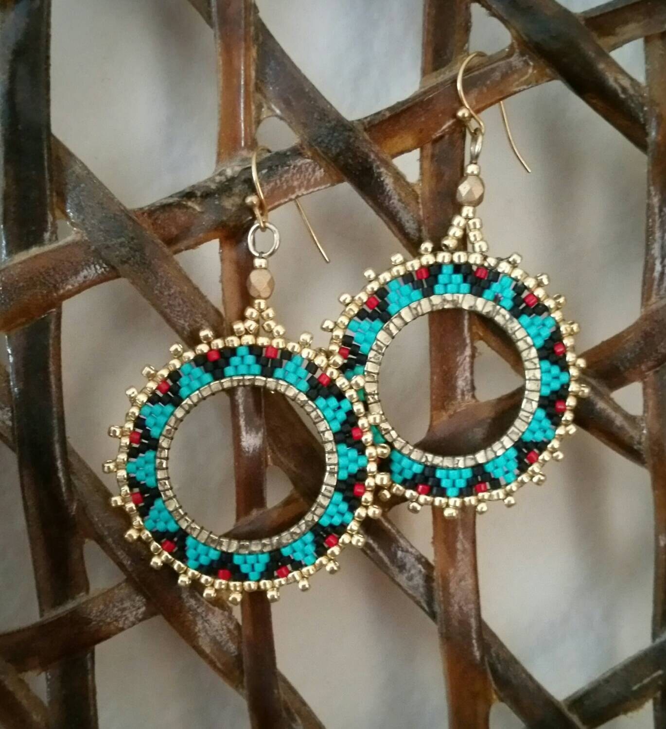 Beautiful. Native American Earrings. Medallion Earrings. by Puckho