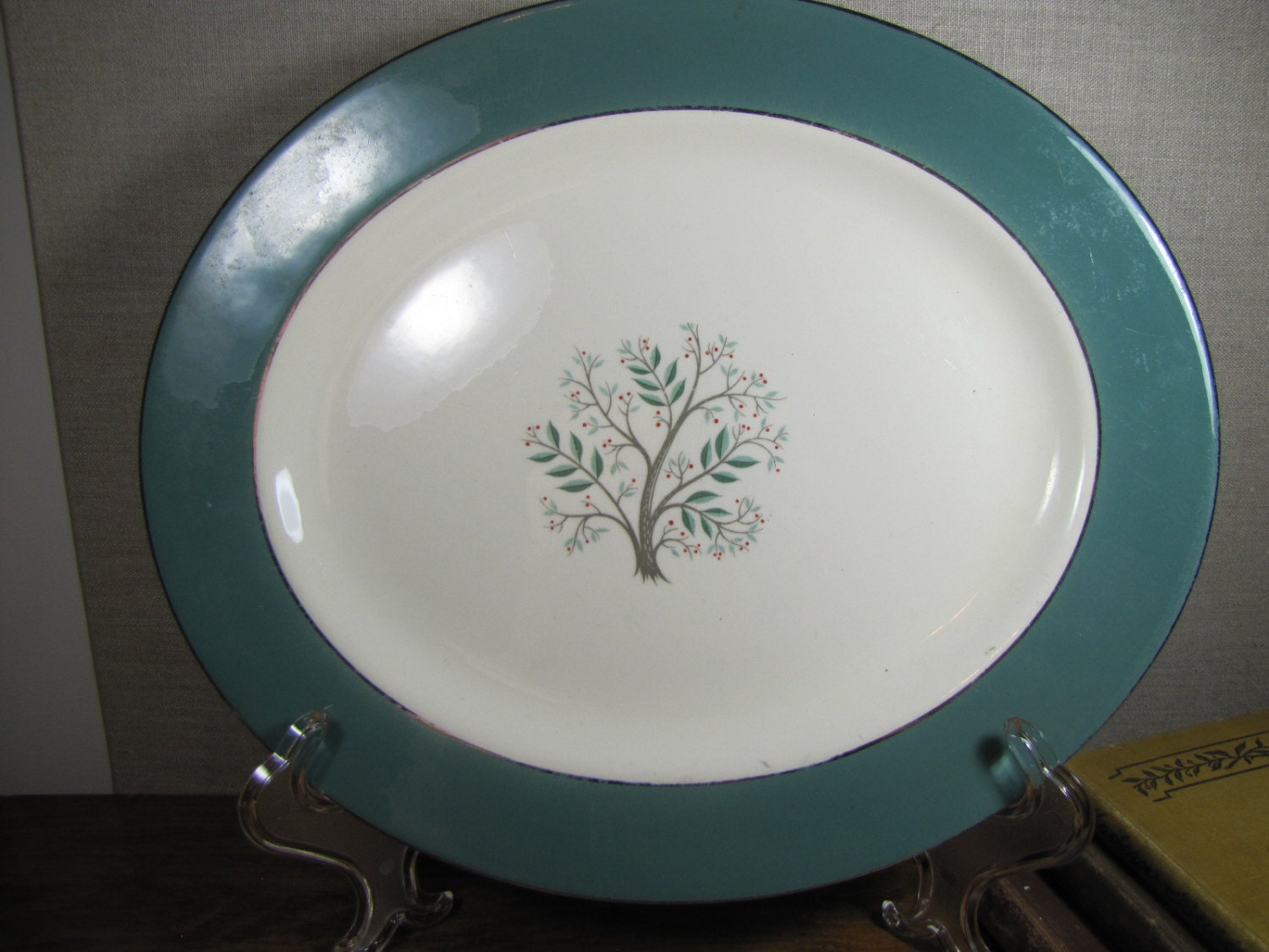 Vintage Hanover Serving Platters Paradise Pattern Set of Two (2