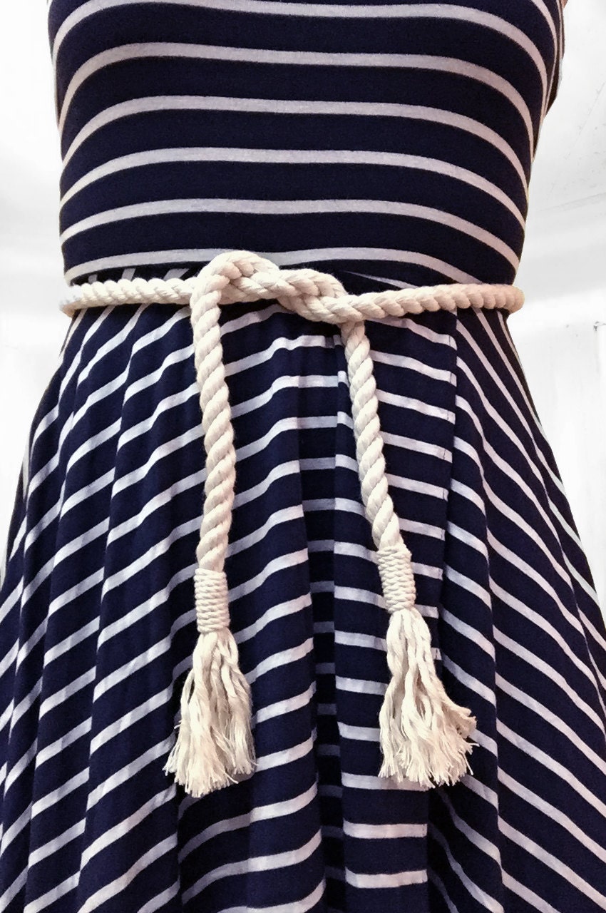 Nautical Rope Belt With Whipping Knot Ends by NARFdesign on Etsy