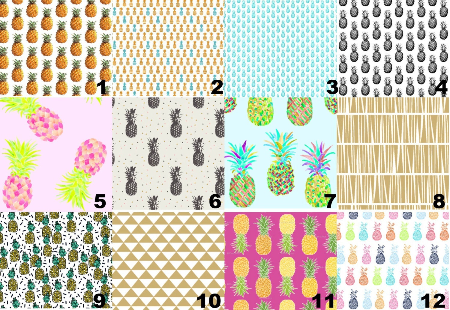 Pineapple Decor Nursery Bedding Baby Bedding crib sheet