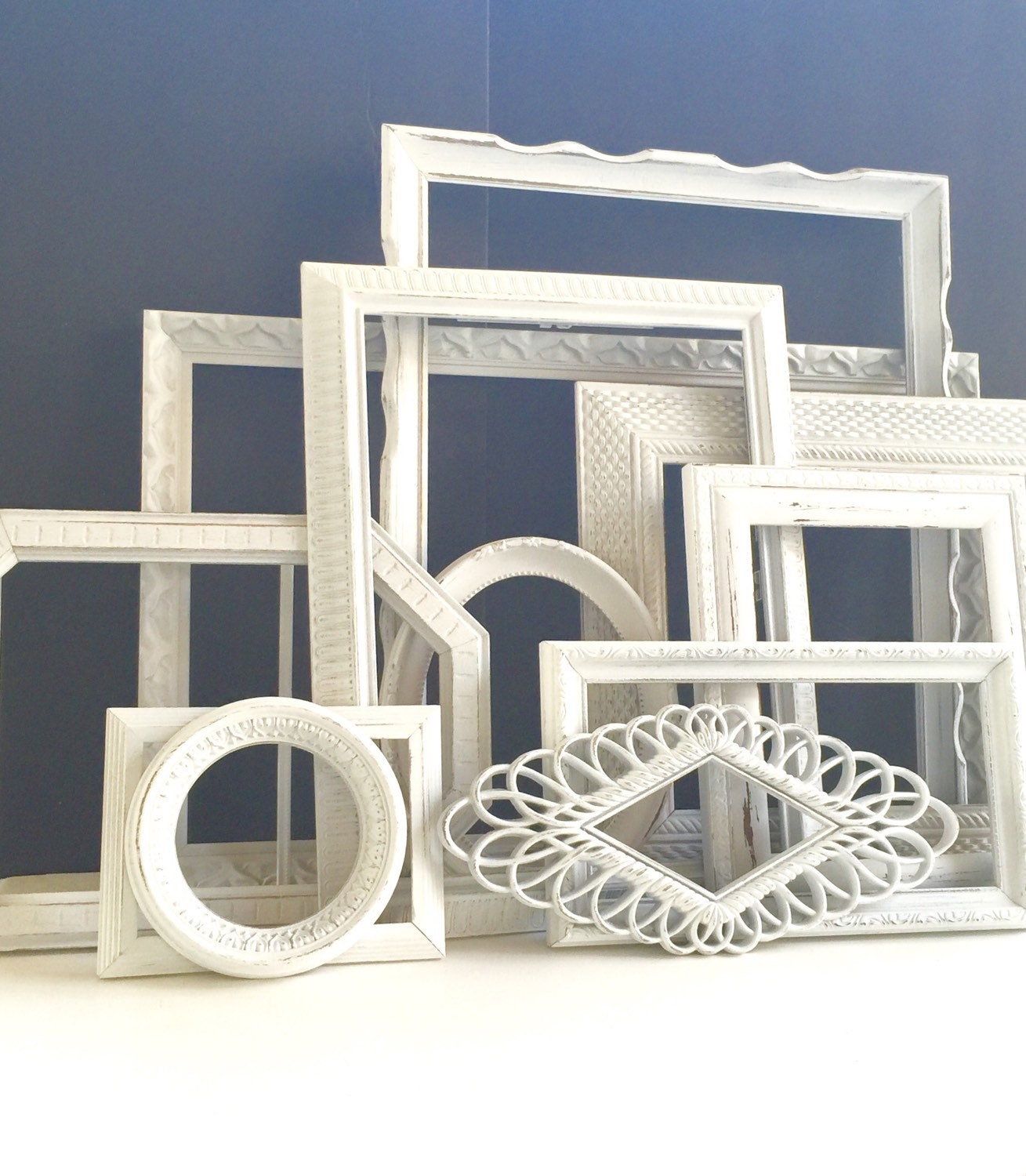 Shabby chic Picture frame set 10 piece collection CuSToM MaDe