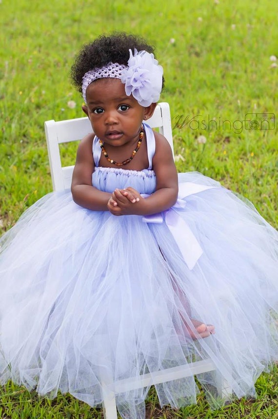 Lavender Flower girl tutu dress with lace overlay / Junior