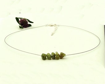 Crystal choker peridot necklace delicate layer choker necklace green gemstone jewelry natural gemstone choker peridot jewelry crystal shikky