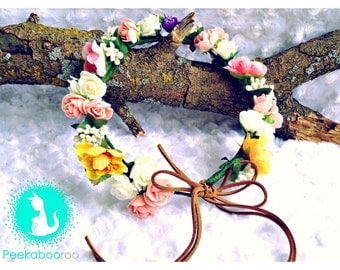 Baby Flower Crown, Woodland Baby Crown, Flower Crown, Boho Crown, Birthday Crown