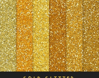 60% OFF Gold Glitter Paper / Golden Glitter / Scrapbooking Printable Paper / Digital Background / Glitter Overlay / Instant Download