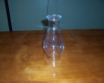 Vintage Bead Top oil lamp chimney
