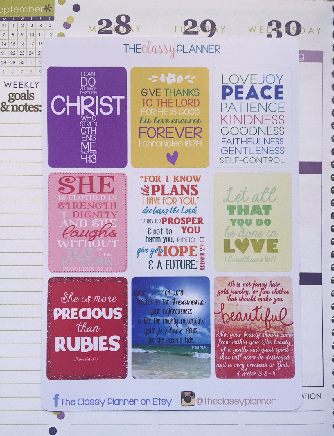 Bible Verse Stickers For your planner
