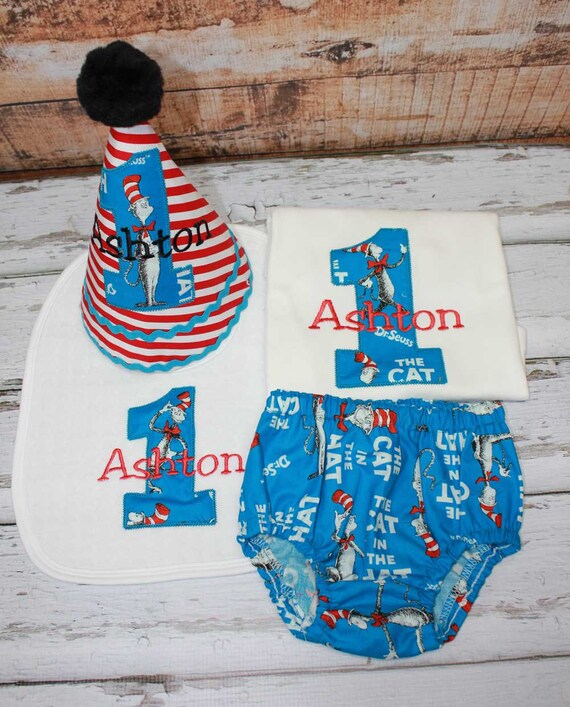 Boys Dr Suess Cat in the Hat Cake Smash OutfitCat in by TiptopBaby