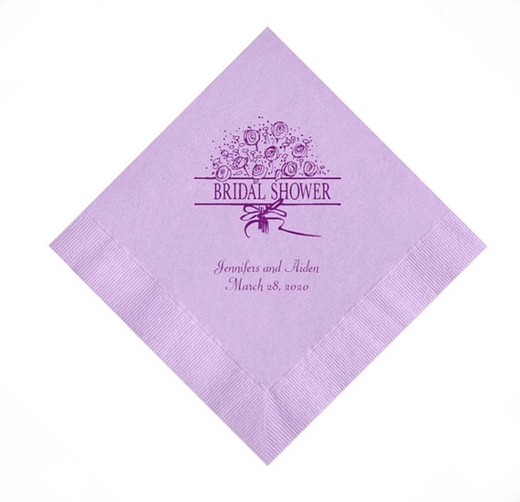 Bridal Shower Personalized Napkins Set of 100 Napkins