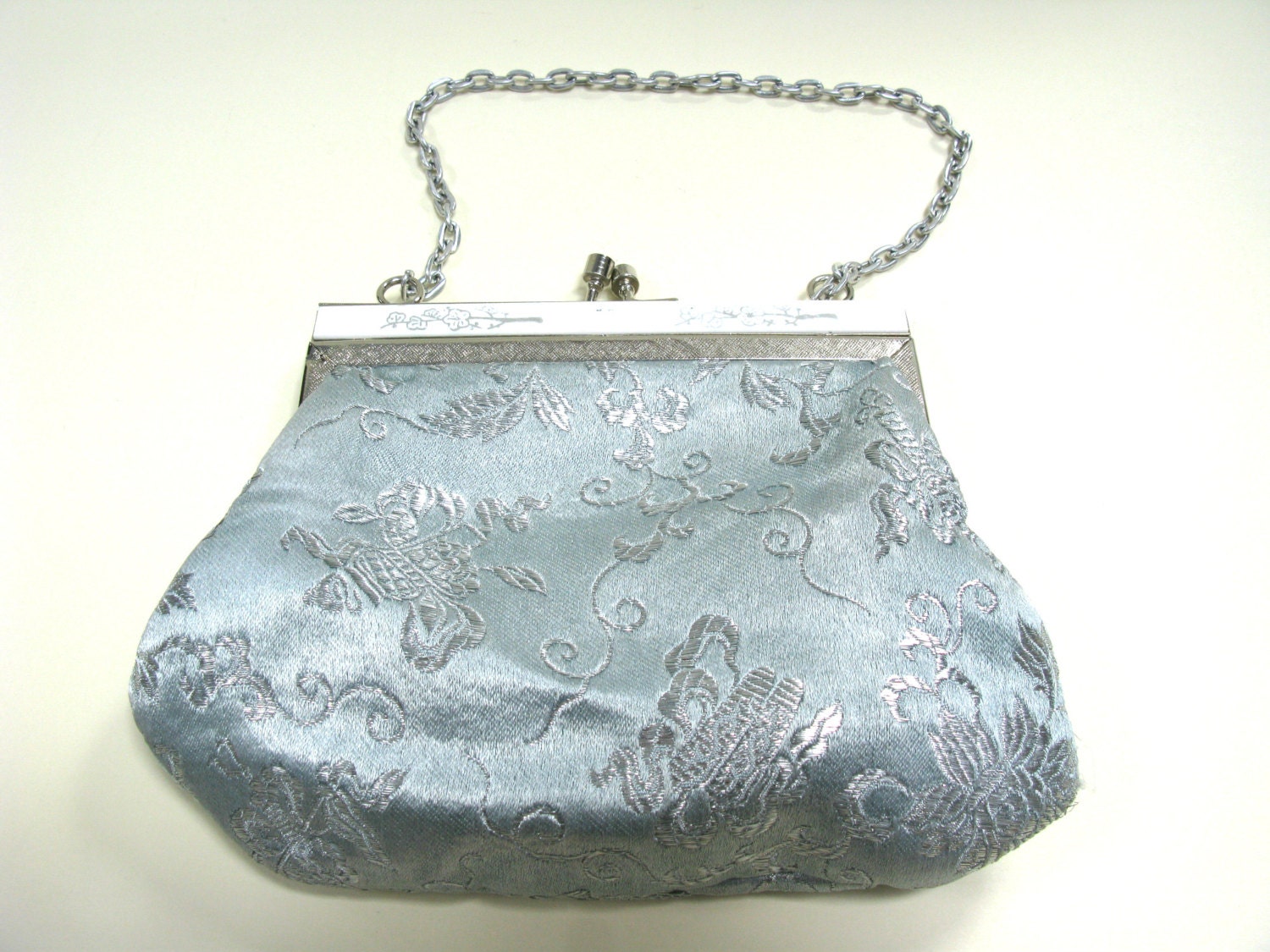 Blue Evening Bag Pastel Evening Bag Small Bag With Chain