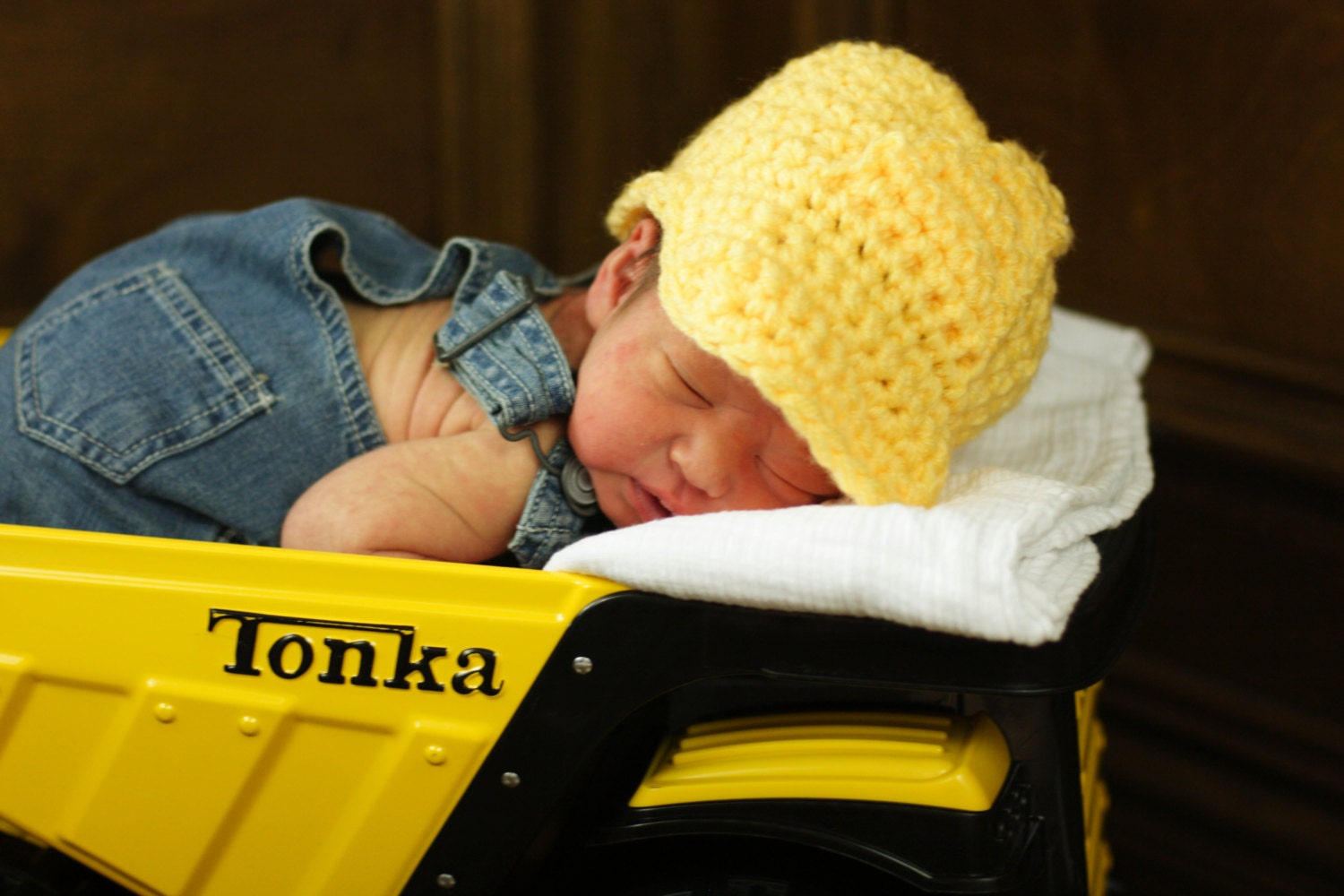 Hard Hat Construction hat crocheted for babies Made to