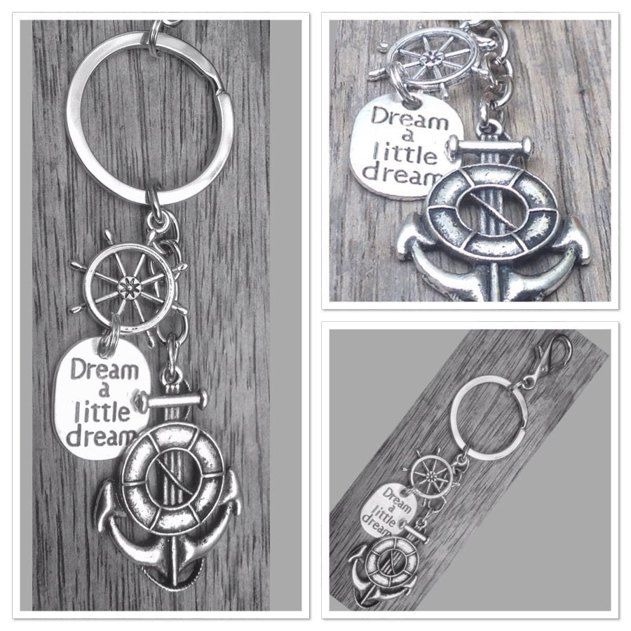 Nautical Anchor Keychain Beach Dream Sea Keyring Keychain Bag