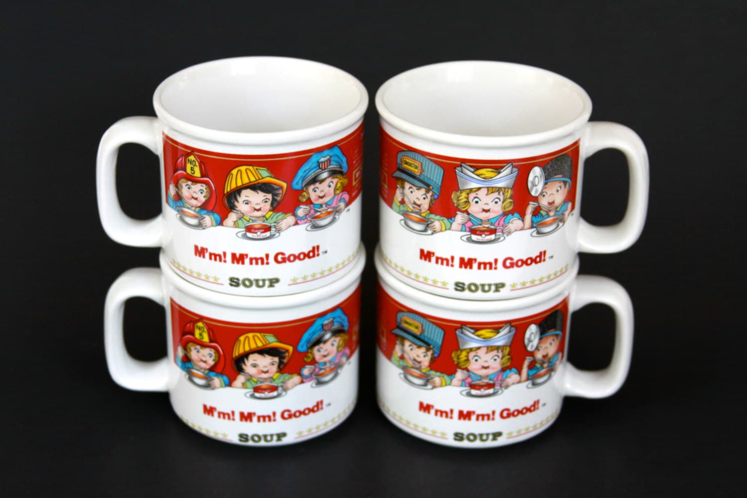 Set of 4 Campbell’s Soup Mug Bowls 1993 by Westwood It’s M’m! M’m! Good