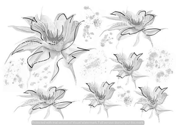 aufkleber aquarell bl 252 ten blumen mit kleckse wandaufkleber aufkleber aquarell bl 252 ten blumen mit kleckse wandaufkleber