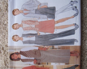 UNCUT Misses Jacket, Vest, Top, Skirt and Pants - Butterick Sewing Pattern 4637