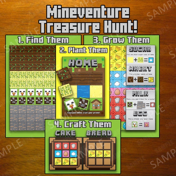 Mineventure Treasure Hunt Party Game Instant Download