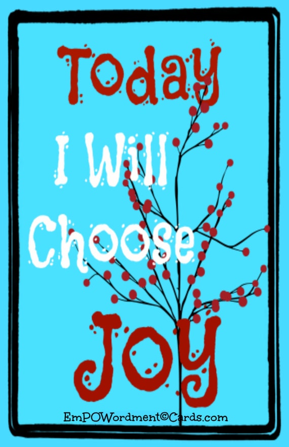 Today I Will Choose Joy Self-esteem by EmPOWordmentCards on Etsy