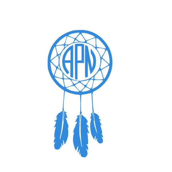 Items similar to Dream Catcher Monogram Vinyl Decal on Etsy