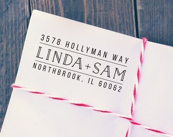 Return Address Stamp, Self Inking Address Stamp, Custom Address Stamp, Engraved Address Stamp, Housewarming Gift, A116