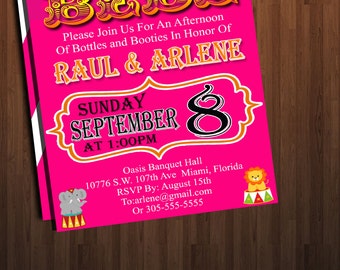 CIRQUE DU BEBE Invitation,Circus Invitation,Cirque Du Bebe baby shower invitation,Baby Shower,Printable Invitation,PerfectPixelFactory