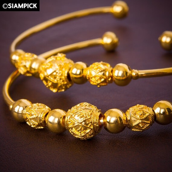 Gold Baby Anklet 24k Gold Plated Baby Anklet Baby by siampick