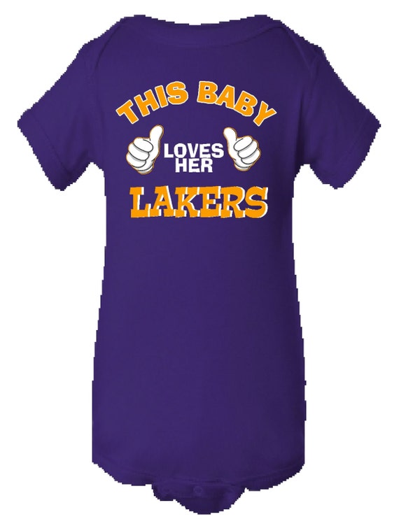 lakers onesie baby