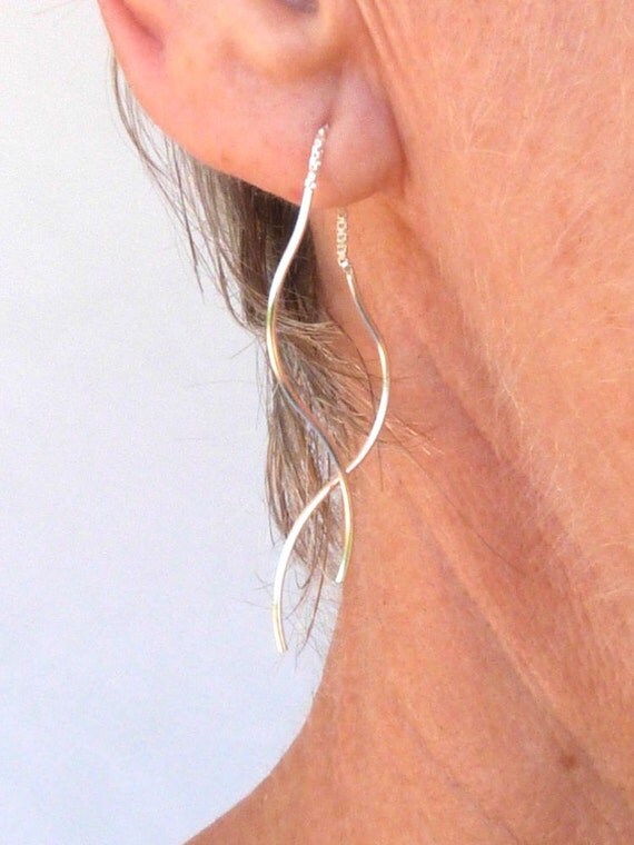 Sterling Silver thread earring threader earring light weight