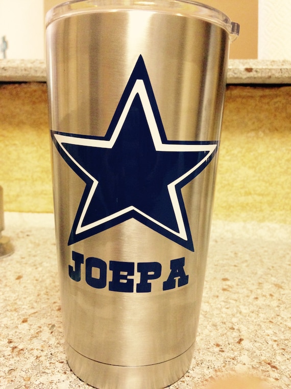 Personalized Dallas Cowboys Inspired 20 oz. Yeti Rambler Tumbler