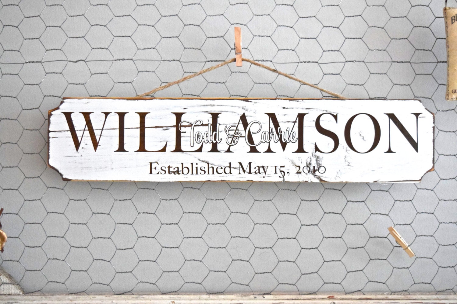 Established date sign established family sign last name