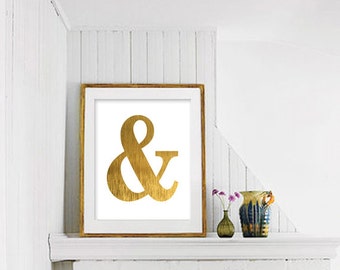 Ampersand Wall Decor gold ampersand | etsy Ampersand Wall Decor gold ampersand | etsy