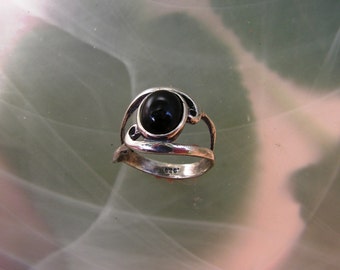 Sterling Silver And Black Onyx Ring