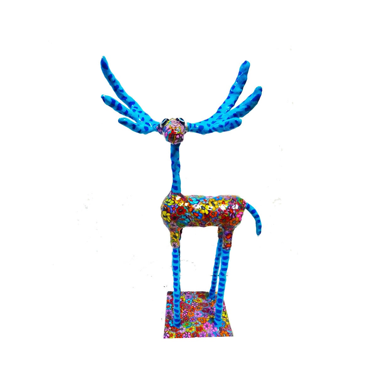 Art Sculpture Animal Metal Reindeer Polymer clay by MIRAKRIS