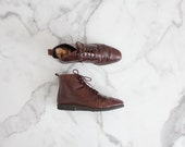 lace up ankle boots / ankle boots 7.5 / brown ankle boots