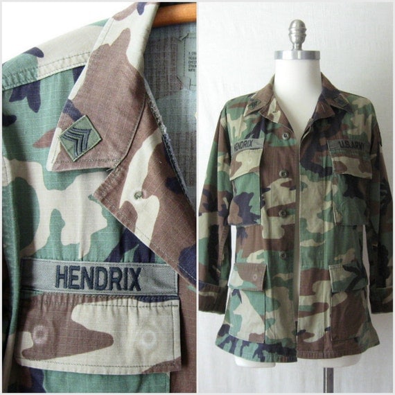 Army Jacket Military Camo Jacket Hendrix Hippie Clothing